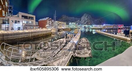 Port of Svolvaer Lofoten Norway View Large Photo Image Stock Photograph - Port of Svolvaer Lofoten Norway. Fotosearch