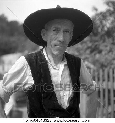 Stock Photo - Portrait of a carpenter, ca. 1945 to 1955, near Freiburg, Germany, Europe. Fotosearch