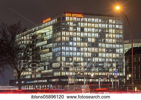 Publishing house Der Spiegel, night photograph, Hamburg, Germany, Europe View Large Photo Image Stock Image - Publishing house Der Spiegel, night photograph, Hamburg, Germany, Europe. Fotosearch