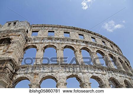 Pula Arena, amphitheatre, Pula, Istria, Croatia, Europe View Large Photo Image Stock Image - Pula Arena, amphitheatre, Pula, Istria, Croatia, Europe. Fotosearch
