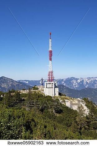Radio station with Franz Josef Kreuz on the mountain summit, Berg Katrin, Bad Ischl, Salzkammergut, Upper Austria, Austria, Europe View Large Photo Image Stock Image - Radio station with Franz Josef Kreuz on the mountain summit, Berg Katrin, Bad Ischl, Salzkammergut, Upper Austria, Austria, Europe. Fotosearch