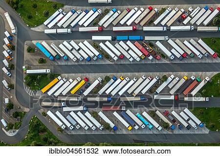 Raststätte Rhynern-Süd, Motorway A2, truck rest area, full car park, lorry, driving times, herringbone pattern, ban on Sunday driving, Hamm, North Rhine-Westphalia, Germany, Europe View Large Photo Image Stock Image - Raststätte Rhynern-Süd, Motorway A2, truck rest area, full car park, lorry, driving times, herringbone pattern, ban on Sunday driving, Hamm, North Rhine-Westphalia, Germany, Europe. Fotosearch