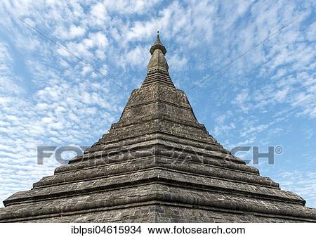 Picture - Ratana Man Aung Zedidaw Pagoda, Mrauk U, Burma, Myanmar, Asia. Fotosearch