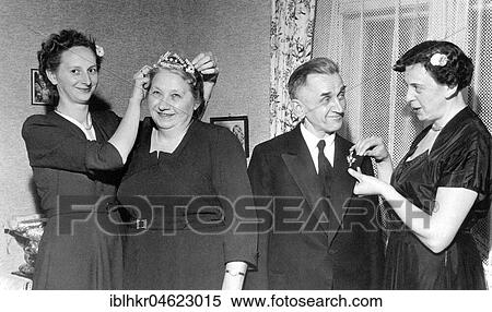 Stock Photography - Ready to go out in the 50's, exact place unknown, Germany, Europe. Fotosearch