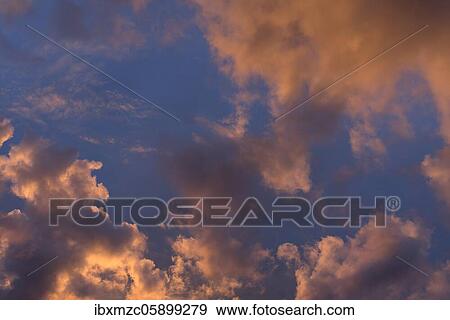 Reddish clouds at sunset, Bavaria, Germany, Europe View Large Photo Image Stock Photo - Reddish clouds at sunset, Bavaria, Germany, Europe. Fotosearch
