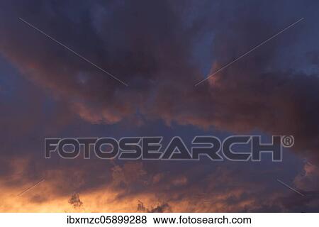 Reddish clouds at sunset, Bavaria, Germany, Europe View Large Photo Image Stock Photo - Reddish clouds at sunset, Bavaria, Germany, Europe. Fotosearch