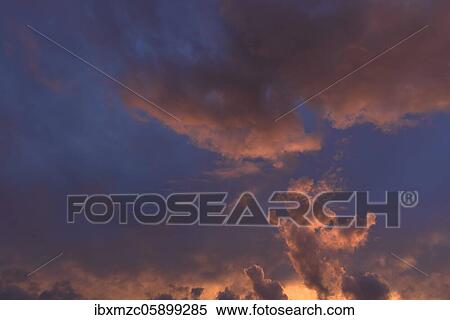 Reddish clouds at sunset, Bavaria, Germany, Europe View Large Photo Image Stock Photography - Reddish clouds at sunset, Bavaria, Germany, Europe. Fotosearch