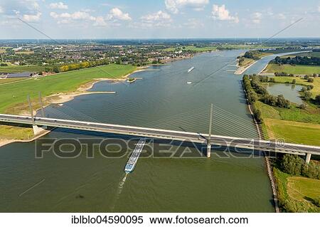 Rhine bridge, Rees, Lower Rhine, Rhine, North Rhine-Westphalia, Germany, Europe View Large Photo Image Stock Photography - Rhine bridge, Rees, Lower Rhine, Rhine, North Rhine-Westphalia, Germany, Europe. Fotosearch