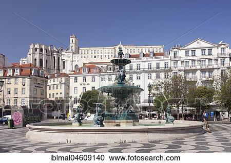 Rossio Square, above former Convento do Carmo Monastery, Baixa, Lisbon, Portugal, Europe View Large Photo Image Stock Image - Rossio Square, above former Convento do Carmo Monastery, Baixa, Lisbon, Portugal, Europe. Fotosearch