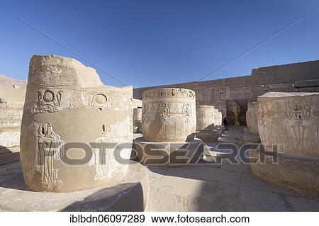 Ruins of the great hypostyle hall, Medinat Habu temple, Luxor, Egypt, Africa View Large Photo Image Stock Photo - Ruins of the great hypostyle hall, Medinat Habu temple, Luxor, Egypt, Africa. Fotosearch