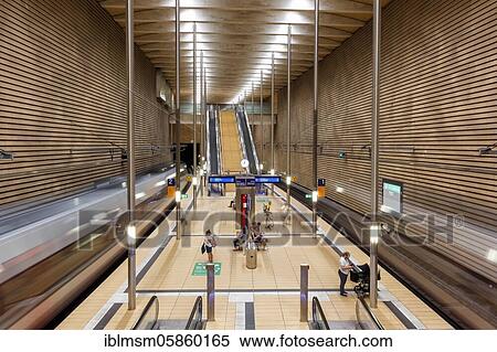 Stock Photography - S-Bahn Leipzig City-Tunnel Train S Bahn Station Stop Markt, Leipzig, Germany, Europe. Fotosearch
