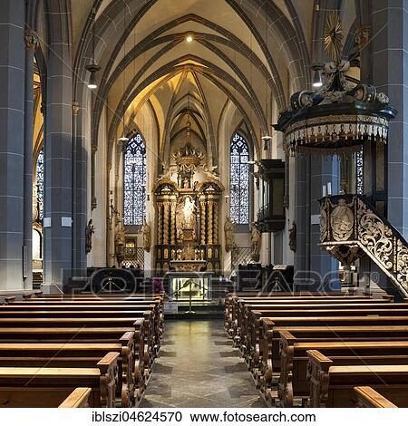 Saint Lambertus, altar room with baroque high altar and pulpit, Düsseldorf, North Rhine-Westphalia, Germany, Europe View Large Photo Image Stock Image - Saint Lambertus, altar room with baroque high altar and pulpit, Düsseldorf, North Rhine-Westphalia, Germany, Europe. Fotosearch