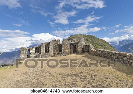 Stock Photo - Saint place, partially excavated ruined city of the Inca, Choquequirao, Peru, South America. Fotosearch