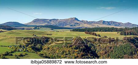 Stock Image - Sancy massif, Auvergne Volcanoes Natural Park, Puy de Dome department, Auvergne-Rhone-Alpes, France, Europe. Fotosearch