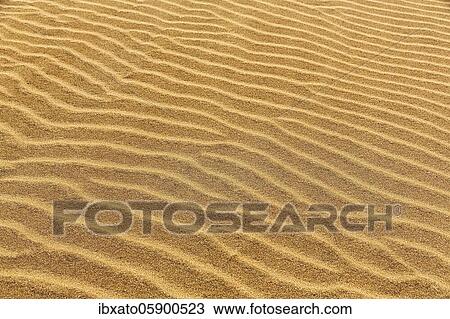 Stock Image - Sand structures, created by waves and wind, ripples on the beach Rauðisandur, Raudisandur, near Patreksfjördur, Vestfirðir, Westfjords, Iceland, Europe. Fotosearch