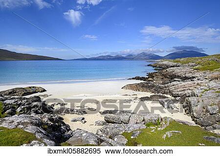 Sandy beach beach on the Luskentyre Peninsula, Isle of Harris, Outer Hebrides, Scotland, United Kingdom, Europe View Large Photo Image Stock Photography - Sandy beach beach on the Luskentyre Peninsula, Isle of Harris, Outer Hebrides, Scotland, United Kingdom, Europe. Fotosearch