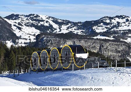 Schwyz-Stoos cable car, world's steepest funicular, Stoos, canton Schwyz, Switzerland, Europe View Large Photo Image Picture - Schwyz-Stoos cable car, world's steepest funicular, Stoos, canton Schwyz, Switzerland, Europe. Fotosearch