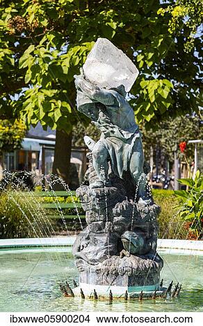 Sculpture The Gnome with the Crystal by Heinrich Natter in Franz Josef Park, Gmunden, Salzkammergut, Upper Austria, Austria, Europe View Large Photo Image Picture - Sculpture The Gnome with the Crystal by Heinrich Natter in Franz Josef Park, Gmunden, Salzkammergut, Upper Austria, Austria, Europe. Fotosearch