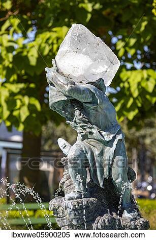 Sculpture The Gnome with the Crystal by Heinrich Natter in Franz Josef Park, Gmunden, Salzkammergut, Upper Austria, Austria, Europe View Large Photo Image Stock Photography - Sculpture The Gnome with the Crystal by Heinrich Natter in Franz Josef Park, Gmunden, Salzkammergut, Upper Austria, Austria, Europe. Fotosearch