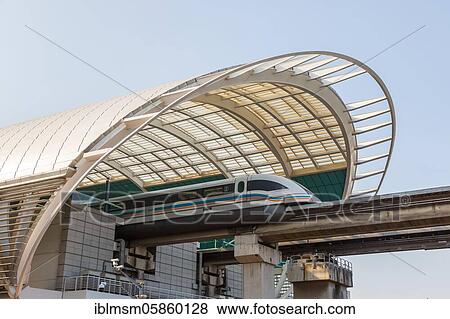 Shanghai Transrapid Maglev Shanghai Maglev Shanghai Maglev Train Traffic Train Station Station, Shanghai, China, Asia View Large Photo Image Stock Photo - Shanghai Transrapid Maglev Shanghai Maglev Shanghai Maglev Train Traffic Train Station Station, Shanghai, China, Asia. Fotosearch