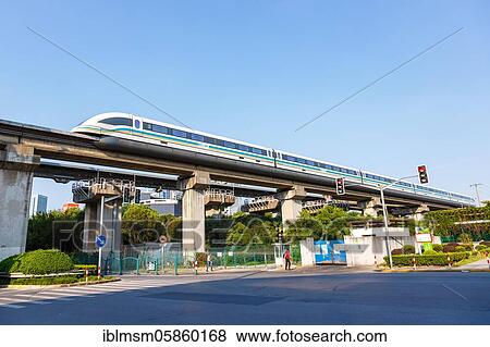 Shanghai Transrapid Maglev Shanghai Maglev Shanghai Maglev Train Traffic Train Station Station, Shanghai, China, Asia View Large Photo Image Stock Photo - Shanghai Transrapid Maglev Shanghai Maglev Shanghai Maglev Train Traffic Train Station Station, Shanghai, China, Asia. Fotosearch