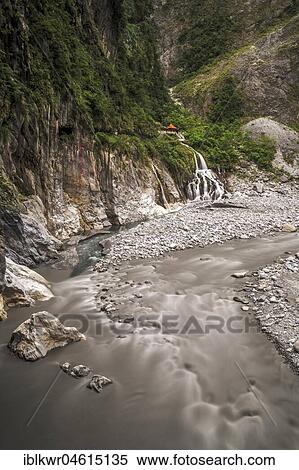 Shrine of eternal spring, Eternal Spring Shrine, Temple at the bend of the Liwu River, Taroko National Park, Hualian, Taiwan, China, Asia View Large Photo Image Stock Photography - Shrine of eternal spring, Eternal Spring Shrine, Temple at the bend of the Liwu River, Taroko National Park, Hualian, Taiwan, China, Asia. Fotosearch
