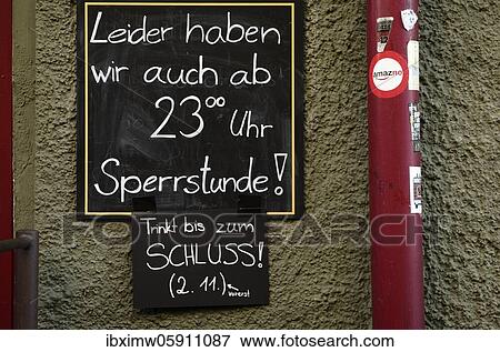 Sign Gastronomy, closing time and Corona-Lockdown light from 02. 22. 2020, Corona crisis, Tübingen, Baden-Württemberg, Germany, Europe View Large Photo Image Stock Photo - Sign Gastronomy, closing time and Corona-Lockdown light from 02. 22. 2020, Corona crisis, Tübingen, Baden-Württemberg, Germany, Europe. Fotosearch