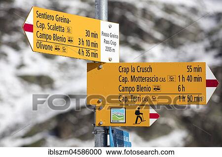 Signpost, Greinapass, Ticino, Switzerland, Europe View Large Photo Image Stock Image - Signpost, Greinapass, Ticino, Switzerland, Europe. Fotosearch