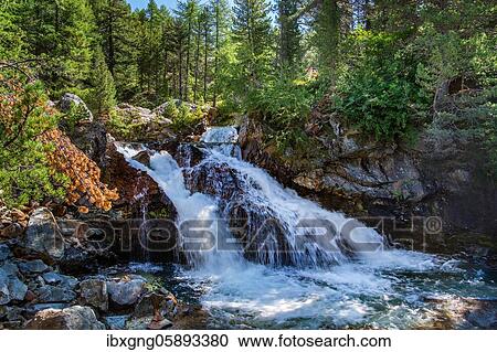 Small waterfall in the Morteratsch Valley, Pontresina, Bernina Alps, Upper Engadine, Engadine, Grisons, Switzerland, Europe View Large Photo Image Stock Image - Small waterfall in the Morteratsch Valley, Pontresina, Bernina Alps, Upper Engadine, Engadine, Grisons, Switzerland, Europe. Fotosearch