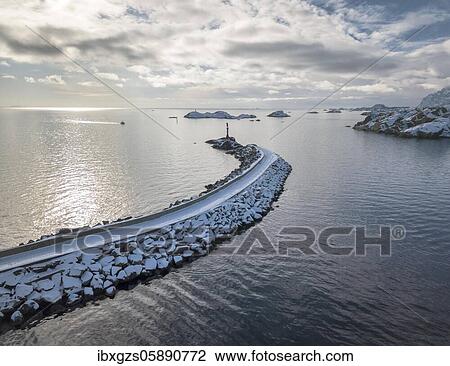 Snowy jetty in the sea, Svolvaer, Nordland, Lofoten, Norway, Europe View Large Photo Image Stock Image - Snowy jetty in the sea, Svolvaer, Nordland, Lofoten, Norway, Europe. Fotosearch