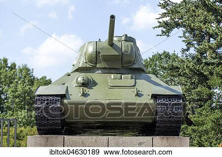 Soviet tank T-34, Soviet memorial, Tiergarten, Berlin, Germany, Europe View Large Photo Image Stock Photo - Soviet tank T-34, Soviet memorial, Tiergarten, Berlin, Germany, Europe. Fotosearch