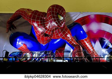 Spiderman Figure, Bangkok, Thailand, Asia View Large Photo Image Picture - Spiderman Figure, Bangkok, Thailand, Asia. Fotosearch