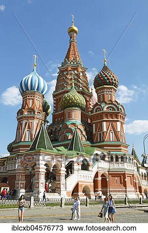 Stock Image - St. Basil's Cathedral, Red Square, Moscow, Russia, Europe. Fotosearch