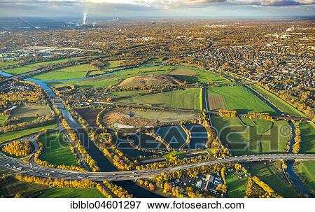 Stock Photo - Styrumer Ruhraue, landfill, potential site for wind power plants, Ruhr Valley, Ruhrbogen, Mülheim an der Ruhr, Ruhr Area, North Rhine-Westphalia, Germany, Europe. Fotosearch