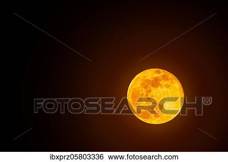 Stock Photograph - Super Moon, full moon, Austria, Europe. Fotosearch