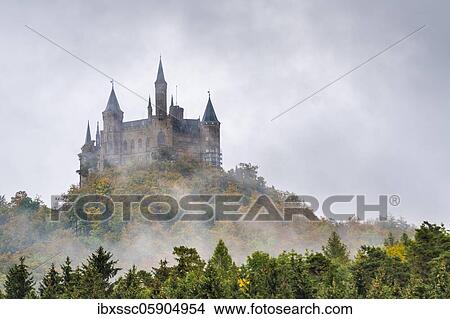Swabian Alb, Hohenzollern Castle in the Fog, Baden-Württemberg, Germany, Europe View Large Photo Image Picture - Swabian Alb, Hohenzollern Castle in the Fog, Baden-Württemberg, Germany, Europe. Fotosearch