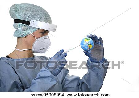 Symbol image Corona vaccine, doctor with syringe, corona crisis, Baden-Württemberg, Germany, Europe View Large Photo Image Picture - Symbol image Corona vaccine, doctor with syringe, corona crisis, Baden-Württemberg, Germany, Europe. Fotosearch