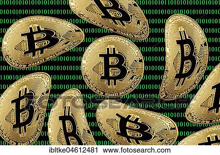 Symbol image Digital currency, gold virtual coin Bitcoin in digital binary code View Large Photo Image Stock Image - Symbol image Digital currency, gold virtual coin Bitcoin in digital binary code. Fotosearch