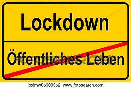 Stock Image - Symbol image, End of public life through second lockdown, Second wave of the Corona crisis, Germany, Europe. Fotosearch