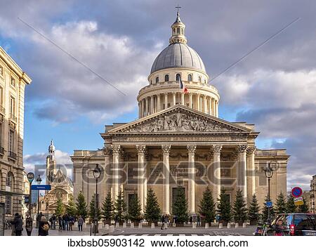 Temple of Glory of the French Nation Panthéon, Paris, France, Europe View Large Photo Image Stock Image - Temple of Glory of the French Nation Panthéon, Paris, France, Europe. Fotosearch