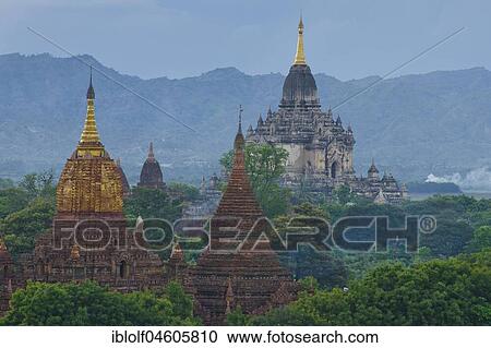 Temples and Pagodas, Bagan, Mandalay Division, Myanmar, Asia View Large Photo Image Stock Image - Temples and Pagodas, Bagan, Mandalay Division, Myanmar, Asia. Fotosearch