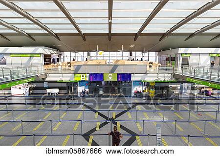 Stock Photograph - Terminal of Dortmund Airport (DTM), Dortmund, Germany, Europe. Fotosearch