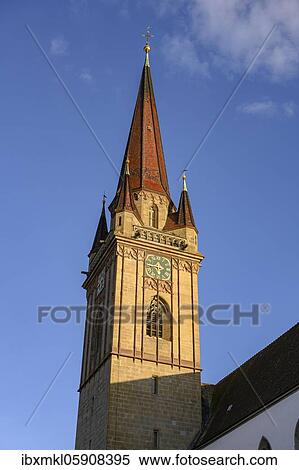 The bell tower of the Cathedral of Our Lady, Radolfzell, District of Constance, Baden-Württemberg, Germany, Europe View Large Photo Image Stock Photography - The bell tower of the Cathedral of Our Lady, Radolfzell, District of Constance, Baden-Württemberg, Germany, Europe. Fotosearch