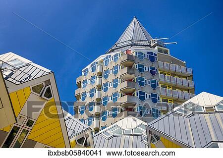 The modern architecture building Kubushaus and the Pencil Building, Rotterdam, Netherlands View Large Photo Image Stock Image - The modern architecture building Kubushaus and the Pencil Building, Rotterdam, Netherlands. Fotosearch