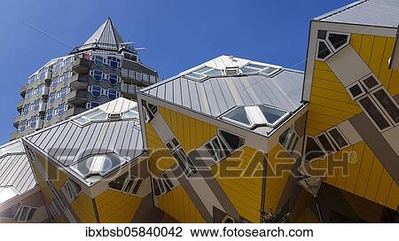 The modern architecture building Kubushaus and the Pencil Building, Rotterdam, Netherlands View Large Photo Image Stock Image - The modern architecture building Kubushaus and the Pencil Building, Rotterdam, Netherlands. Fotosearch