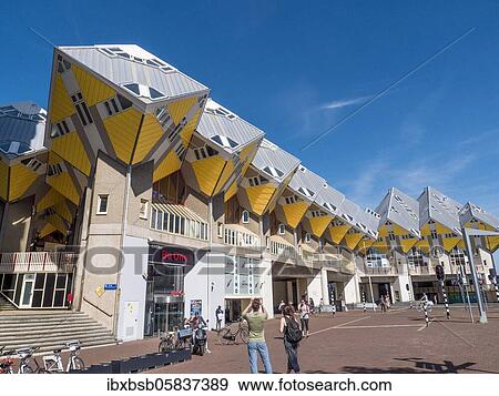 The modern architecture building Kubushaus, Rotterdam, Netherlands View Large Photo Image Stock Photo - The modern architecture building Kubushaus, Rotterdam, Netherlands. Fotosearch