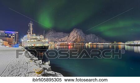 The MS Lofoten of Hurtigruten in the port of Svolvaer Lofoten Norway View Large Photo Image Stock Photography - The MS Lofoten of Hurtigruten in the port of Svolvaer Lofoten Norway. Fotosearch
