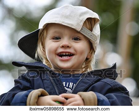 Stock Photography - Toddler, Boy, 2 years, Stuttgart, laughs, Baden-Württemberg, Germany, Europe. Fotosearch