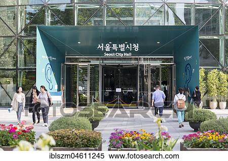 Stock Photography - Town Hall, Seoul, South Korea, Asia. Fotosearch
