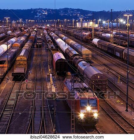 Train formation plant in the suburb of Vorhalle, marshalling yard, freight trains, Hagen, Ruhr area, North Rhine-Westphalia, Germany, Europe View Large Photo Image Picture - Train formation plant in the suburb of Vorhalle, marshalling yard, freight trains, Hagen, Ruhr area, North Rhine-Westphalia, Germany, Europe. Fotosearch